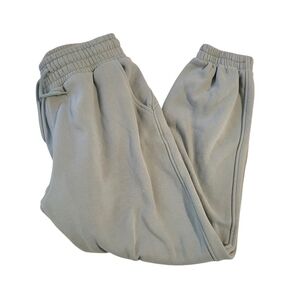 Womans Free Haven Green Cuff Thick Sweatpants Size: Medium